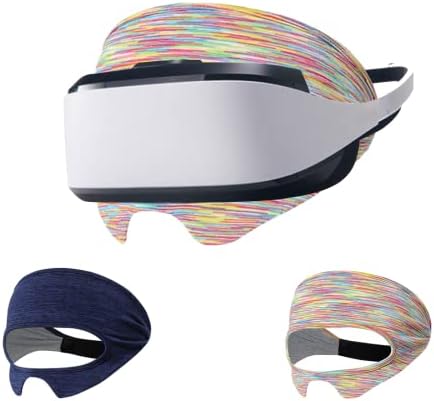 [משודרג] פס זיעה של מסכת VR עבור אריזת Meta/Oculus Quest 2, כיסוי מסכה נושם מתכוונן ב- VR, הגן על עור הפנים,